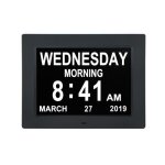 Horloge calendrier led uverbon - 10 pouces - grande police - alarme - pour les personnes ges / alzheimer ...