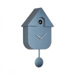 Horloge coucou moderne h40cm - present time - bleu métallique - Horloge coucou moderne h40cm - present time - bleu métallique -