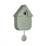Horloge coucou moderne h40cm - present time - vert métallique - Horloge coucou moderne h40cm - present time - vert métallique -
