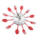 Horloge murale - surenhap - acier inoxydable - rouge - design contemporain - int�rieur