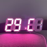 Horloge digitale numrique led murale usb pour la maison bureau cuisine salon chambre cadeaux 3d temps ...