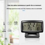Horloge lectronique de voiture  double temprature interne et externe lectronique montre thermomtre ...