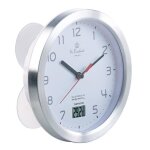 Horloge �tanche - st. leonhard - � 17cm - thermom�tre int�gr� - m�canisme � quartz - ip44