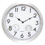 Horloge olga dext�rieur argent d40cm - atmosphera cr�ateur dint�rieur