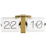Horloge - present time - flip clock no case - blanc - m�tal - rectangulaire