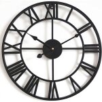 Horloge jardin tanche extrieur grand rtro chiffres romains visage ouvert fer forg extrieur horloges ...