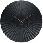 Horloge murale - karlsson - sensu xl - m�tal noir - diam�tre 50 cm - int�rieur