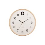 Horloge murale bois de bouleau karlsson natural cuckoo - blanc - 6x315 cm