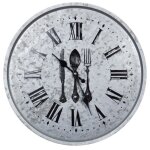 Horloge murale couvert - � 38 cm - gris zinc