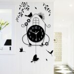Horloge murale cr�ative simple pastorale cr�ative salon europ�en d�cor�e moderne quartz silencieuse table ...