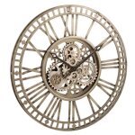 Horloge murale design chiffres romains 60cm gris