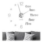 Relaxdays horloge murale diy montre � coller au mur grandes variables chambre & salon chiffres & lettres ...