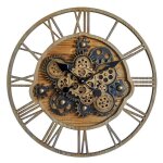 Horloge murale engrenages en mouvement 57 cm dcoration originale 28082sg