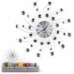 Horloge murale - esperanza - argent - 51 cm - design contemporain - cadran en aluminium