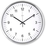 Horloge murale - hama - java - � 35 cm - argent� - radio - pilot�e