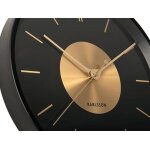 Horloge murale - karlsson - gold disc - noir et or - design contemporain - fer