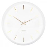 Horloge murale - karlsson - ka5840wh - analogique - 40 cm - blanc et or