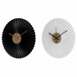 Horloge murale - lana deco - noir blanc - fer - 30 x 4 x 30 cm - 2 pcs