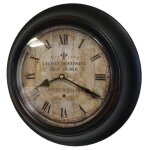 Horloge murale - lheritier du temps - st huber - fer noir - plexiglass - vintage 32x32cm