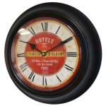 Horloge murale - lheritier du temps - st james - fer noir - 32x32cm - vintage chic