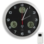 Horloge murale mto - prvisions + tempratures inrieur - extrieur + hygromtrie - radiopilote - ...