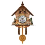 Horloge murale num�rique coucou vintage classique 3d style nordique balan�oire automatique d�coration ...