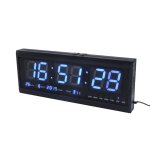 Horloge murale numrique - tmishion - grand led - affichage 12 / 24 heures - temprature - design contemporain ...