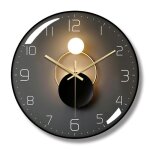 Horloge murale - ohp - 12 pouces - silencieuse - design moderne - intrieur noir