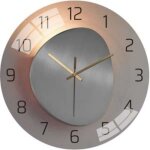 Horloge murale - ohp - ronde - 30 cm - silencieuse - mtal et verre de qualit