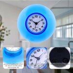Horloge murale - qiilu - mini �tanche - salle de bain - cuisine - ventouse forte