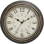 Horloge murale � quartz vintage 30 cm silencieuse sans tic - tac pour grands chiffres et verre hdcuivre ...