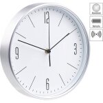 Horloge murale - st. leonhard - classique - � 25 cm - argent - radio - pilot�e