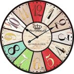 Horloge murale ronde lowell jm 14850 - blanc - 33 cm - d�coration murale