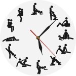 Horloge murale ronde � quartz unbranded - design contemporain - noir / blanc - 298x298x04 cm