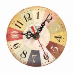Horloge murale - salutuya - vintage ronde - mdf - 12 cm - décoration intérieure Horloge murale - salutuya - vintage ronde - mdf - 12 cm - décoration intérieure