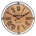 Horloge murale silencieuse shipment 58cm naturel