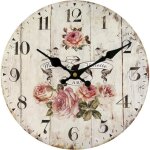 Horloge murale silencieuse de style vintage - diamtre de 34 cm (14 po)