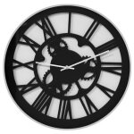 Horloge murale vintage design noir (rouages) - 45 cm [r0593]
