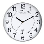Horloge - unilux - wave - 30 cm - argent - radio - pilot�e