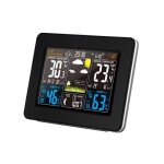 Horloge de station m�t�o sans fil num�rique ecran lcd color�e prumya avec capteur ext�rieur pr�visions ...