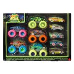 Hot wheels monster trucks - coffret 10�v�hicules phosphorescents - petite voiture - d�s 3 ans hcb57