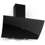 Hotte aspirante cuisine 90 cm - klarstein - 595m� / h - hotte inclinee avec 3 vitesses - led - hotte ...