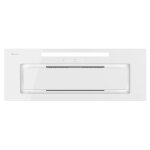 Hotte aspirante encastr�e globalo 80 blanc - 3 vitesses - recirculation 510 m� / h - filtre � charbon ...