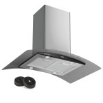 Hotte aspirante - klarstein - 90 cm - evacuation & recyclage - gris - led Hotte aspirante - klarstein - 90 cm - evacuation & recyclage - gris - led