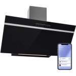 Hotte aspirante - klarstein ava 90 cm - evacuation & recyclage - contr�le par app - led - noir