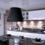 Hotte cuisine en îlot silverline pure plus noir mat 50 cm Hotte cuisine en îlot silverline pure plus noir mat 50 cm