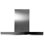 Hotte dcorative murale rosieres rdsv985pn - evacuation & recyclage - noir - 90cm - 510m3 / h