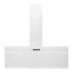 Hotte murale - acier et verre tremp - 90 cm - blanc - 3 vitesses - lampe led