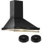 Hotte murale aspirante décorative 60cm - klarstein montblanc - évacuation 610m³ - h - classe a - noir ... Hotte murale aspirante décorative 60cm - klarstein montblanc - évacuation 610m³ - h - classe a - noir ...