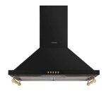 Hotte vintage murale silverline osiris noir mat 90 cm